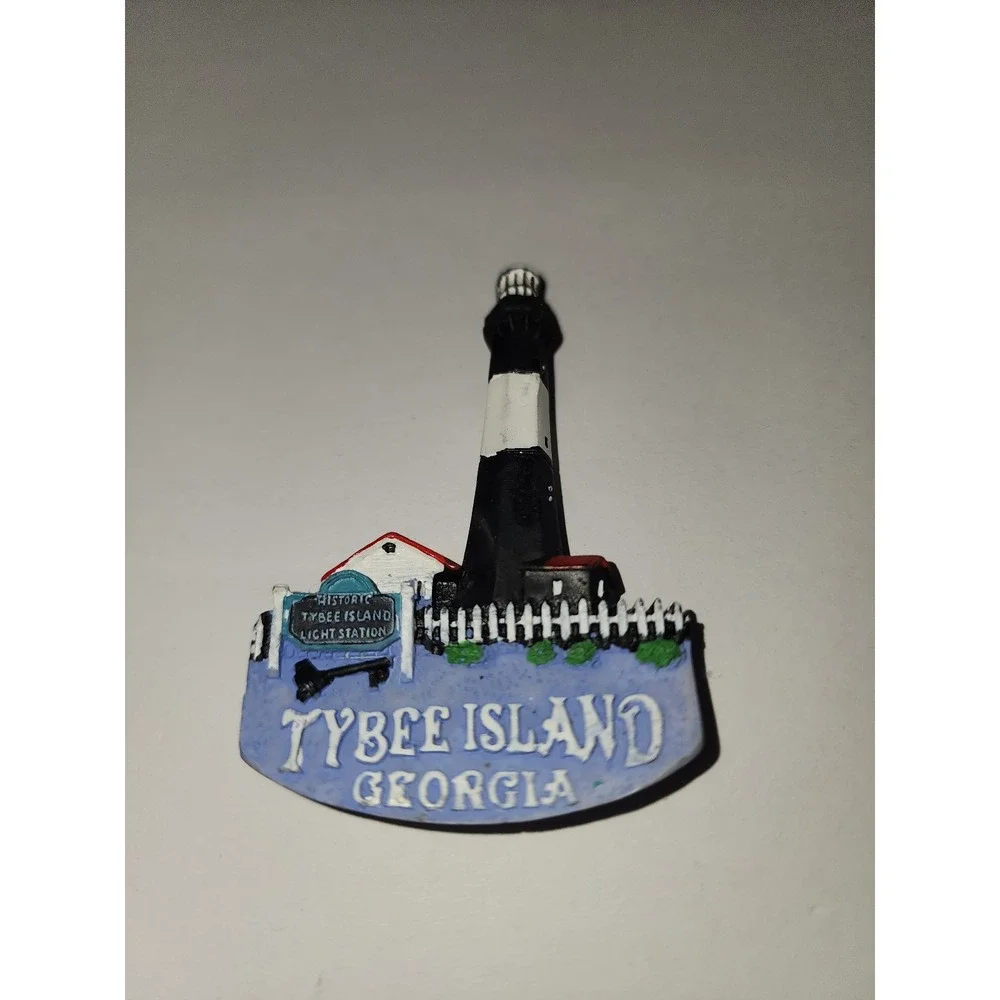 Tybee Island Georgia Lighthouse figure‎ 3D Refrigerator Magnet
